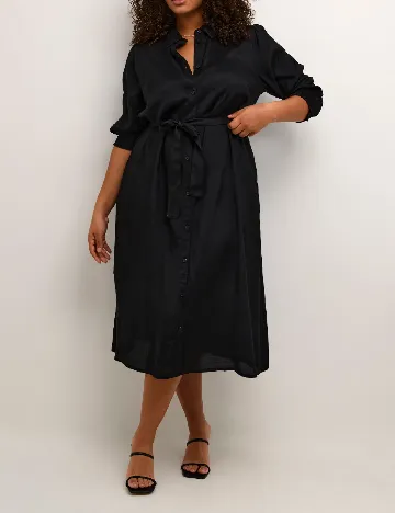 Rochie medie Kaffe Curve, negru Negru