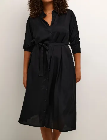 Rochie medie Kaffe Curve, negru Negru