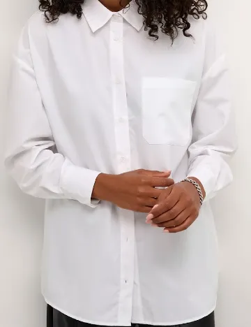 Camasa Oversize Kaffe, alb Alb