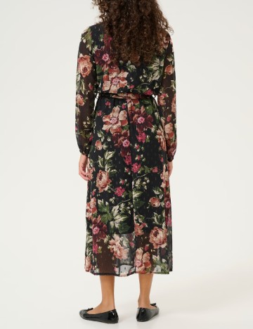 Rochie medie Cream, floral print