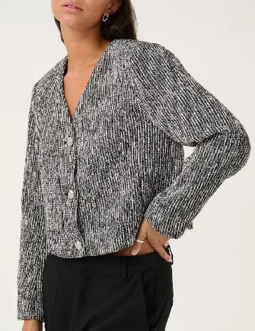 Sacou Kaffe, alb/negru Negru