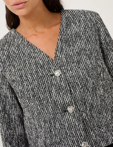 Sacou Kaffe, alb/negru Negru
