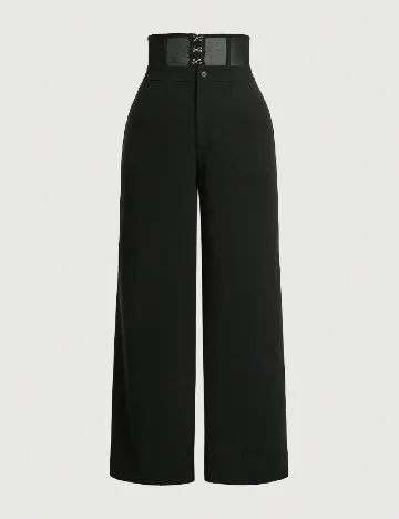 Pantaloni SHEIN CURVE, negru Negru