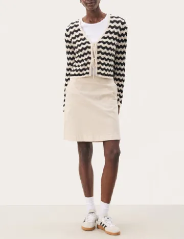 Bluza Part Two, crem/negru Crem