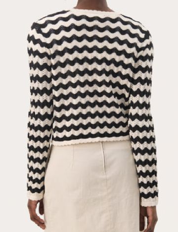 Bluza Part Two, crem/negru