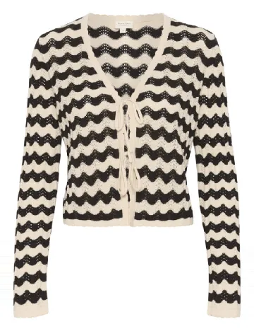 Bluza Part Two, crem/negru Crem