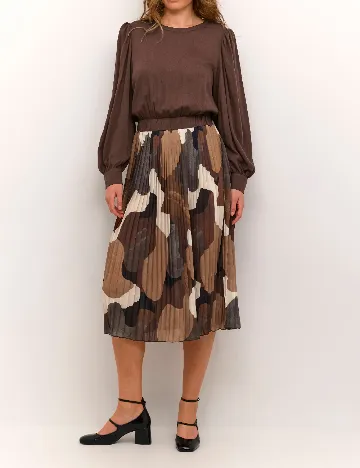 Rochie medie Culture, maro Maro