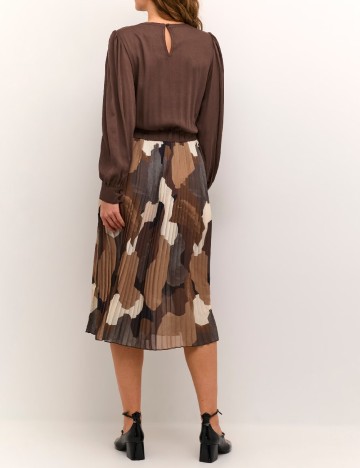 Rochie medie Culture, maro