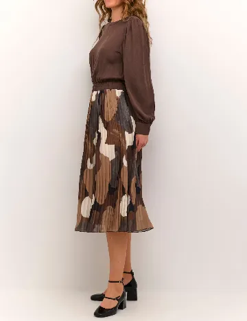 Rochie medie Culture, maro Maro