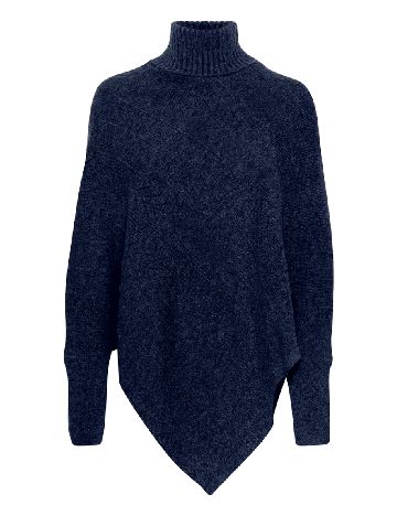 Poncho Cream, bleumarin