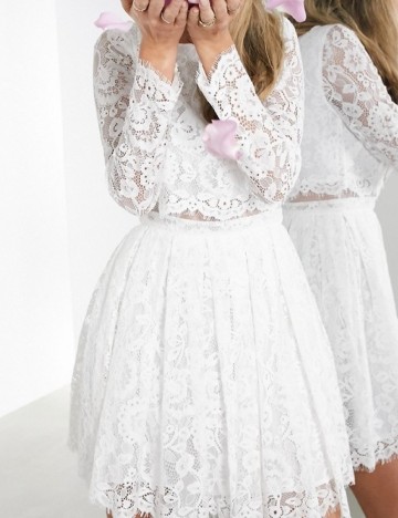 Rochie scurta ASOS, alb