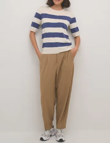 Bluza Kaffe, ecru/albastru Albastru