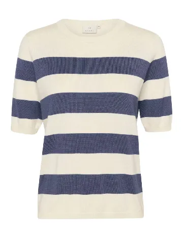 Bluza Kaffe, ecru/albastru Albastru