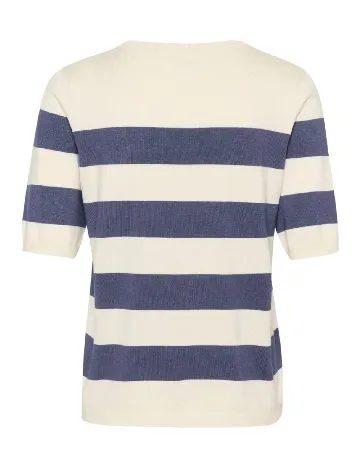 Bluza Kaffe, ecru/albastru Albastru