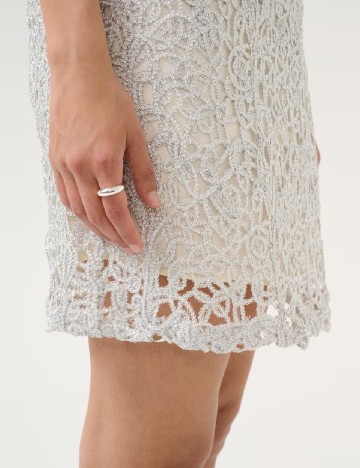 Rochie scurta Karen By Simonsen, argintiu