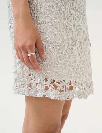 Rochie scurta Karen By Simonsen, argintiu Alb