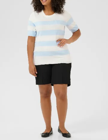 Bluza Kaffe Curve, alb/albastru Alb