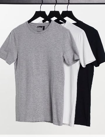 Set Tricou 3 bucati ASOS, mix culori
