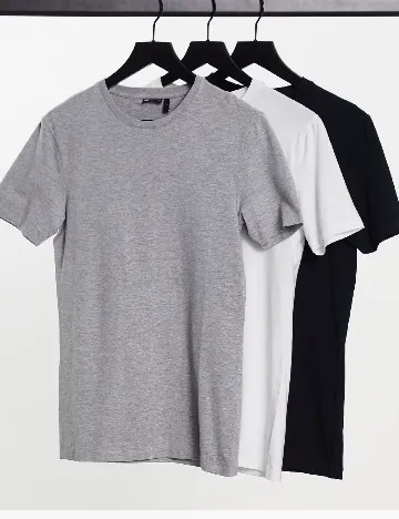 Set Tricou 3 bucati ASOS, mix culori Mix culori