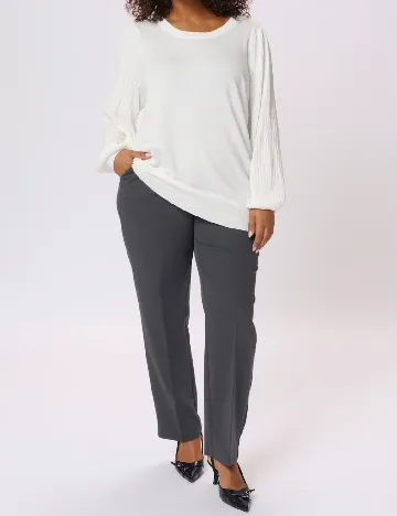Bluza Kaffe Curve, alb Alb