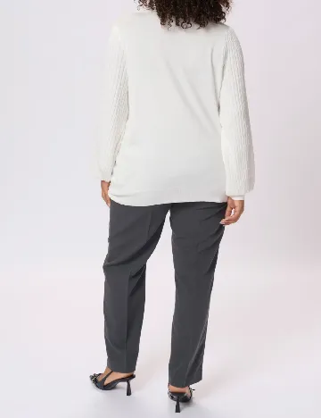 Bluza Kaffe Curve, alb Alb