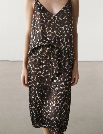 Fusta Massimo Dutti, animal print
