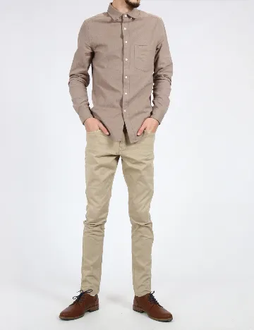 Pantaloni Zra, bej Crem