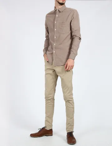 Pantaloni Zra, bej Crem
