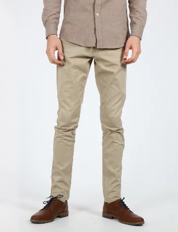 Pantaloni Zra, bej Crem