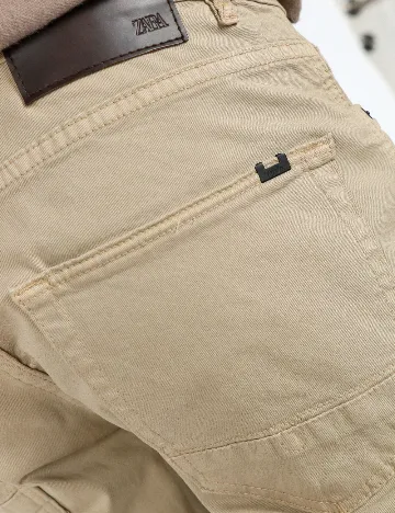 Pantaloni Zra, bej Crem