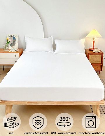 Husa de pat SHEIN, alb