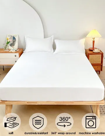 Husa de pat SHEIN, alb