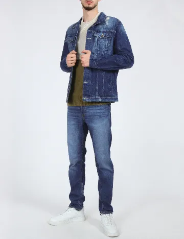 Jacheta Bershka, albastru Albastru