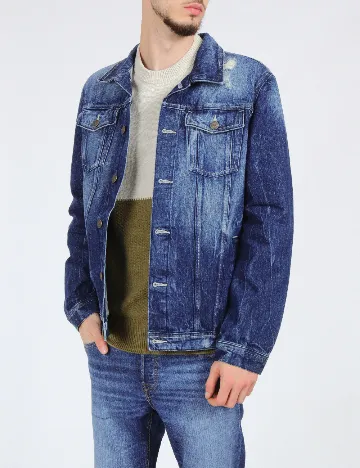 Jacheta Bershka, albastru Albastru