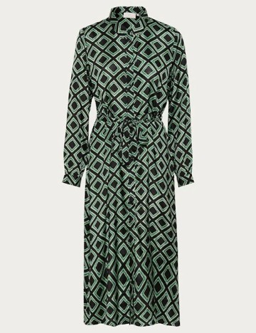 Rochie medie Kaffe, negru/verde