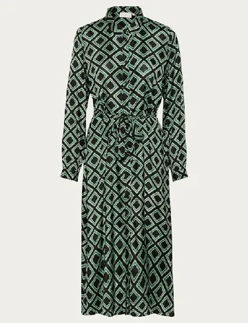 Rochie medie Kaffe, negru/verde Verde
