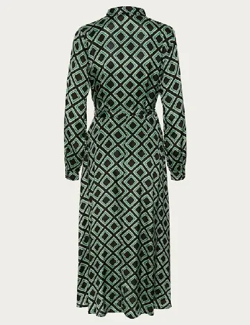 Rochie medie Kaffe, negru/verde Verde