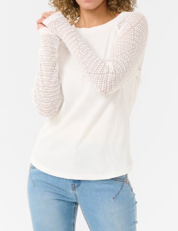 Bluza Cream, alb