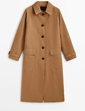 Trench Massimo Dutti, maro Maro