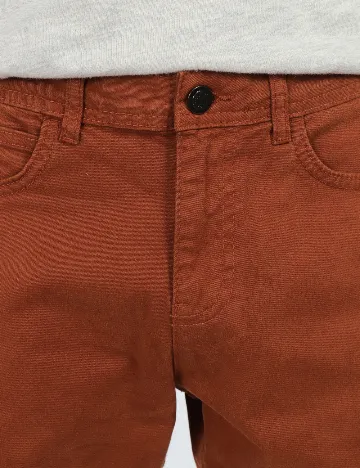 Pantaloni Zra, caramiziu Maro