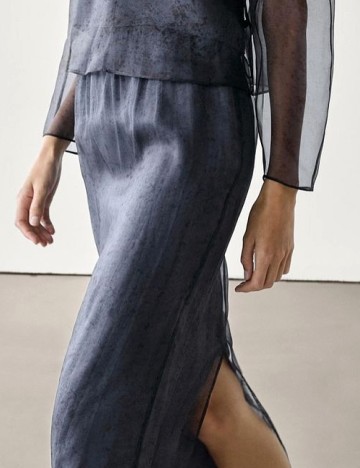 Fusta Massimo Dutti, bleumarin