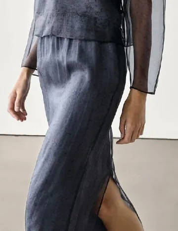 Fusta Massimo Dutti, bleumarin Albastru