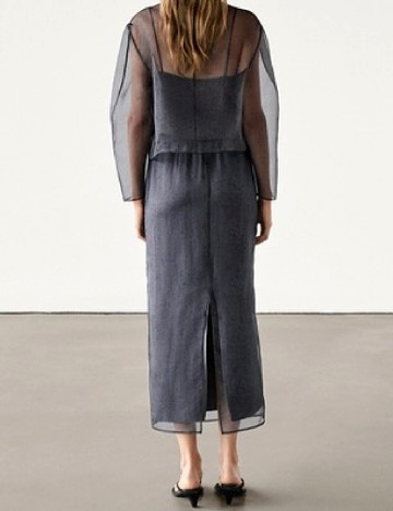 Fusta Massimo Dutti, bleumarin