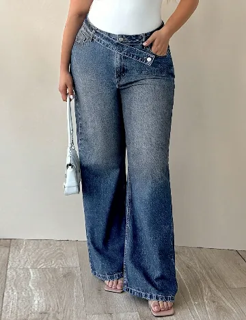 Blugi SHEIN CURVE, albastru Albastru