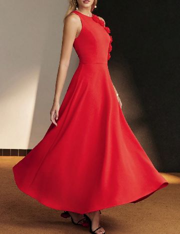 Rochie lunga MOTF, rosu