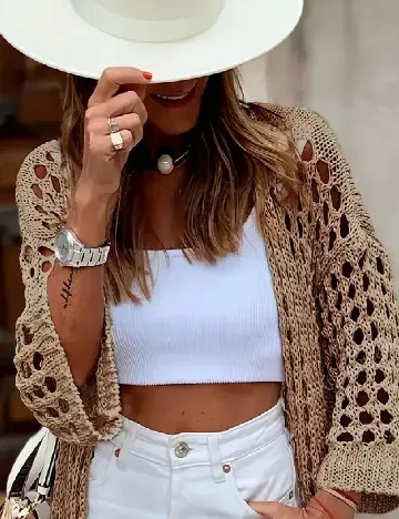 Cardigan SHEIN, maro Maro