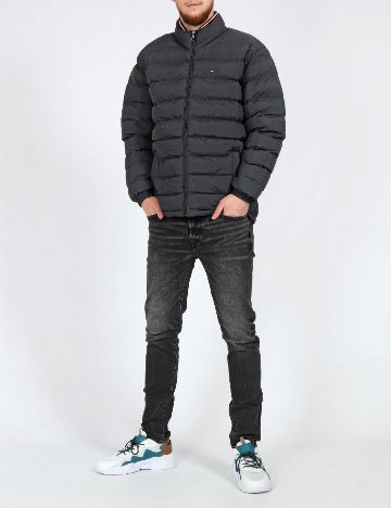 Geaca Tommy Hilfiger, gri inchis