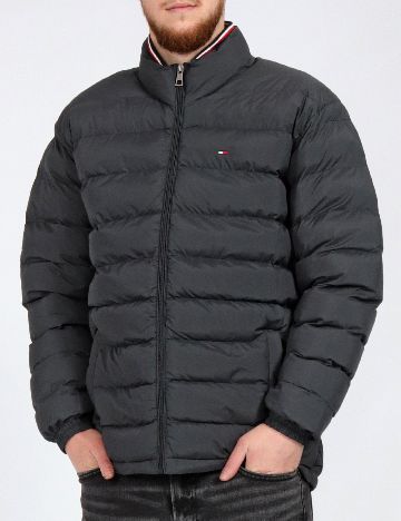 Geaca Tommy Hilfiger, gri inchis