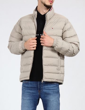 Geaca Tommy Hilfiger, gri deschis