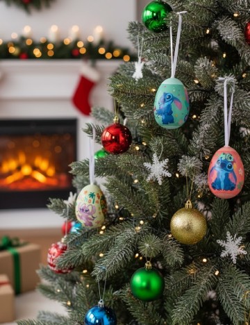 Set globuri Stitch 6 bucati Disney, mix culori